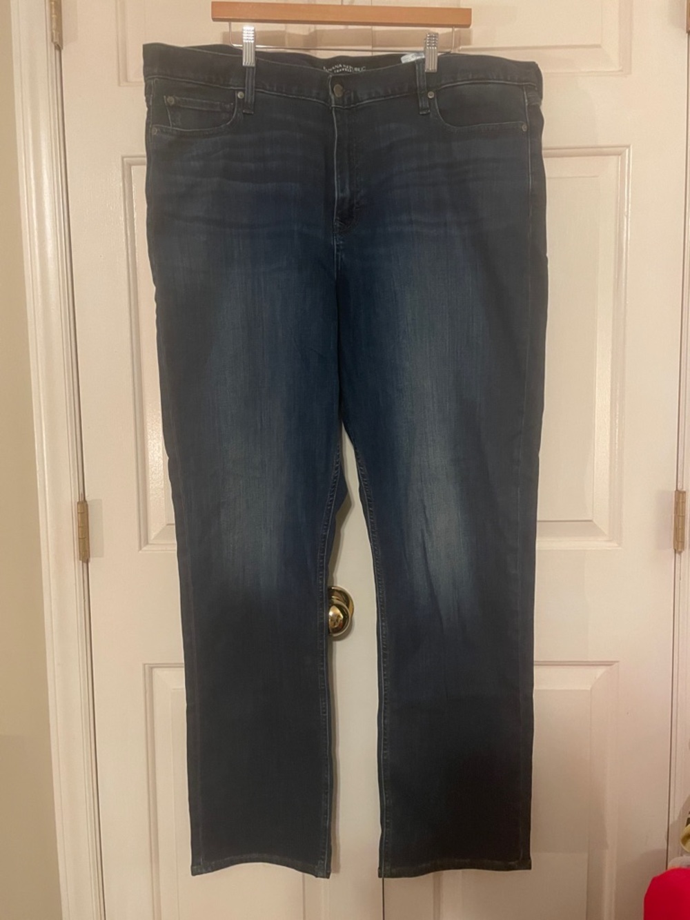 Men’s Banana Republic Traveler Slim Fit Pants Jeans 42x34 washwell dark denim